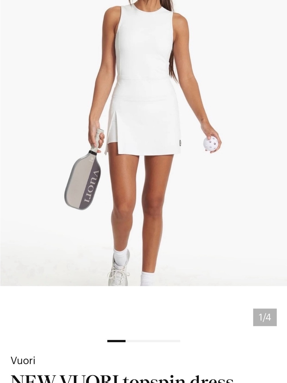 Vuori White Sleeveless Court Dress